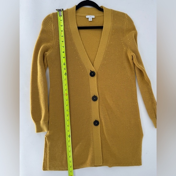 J Jill Women's Oversized Midi Knitted Open Button Front Cardigan Sweater - Picture 9 of 13